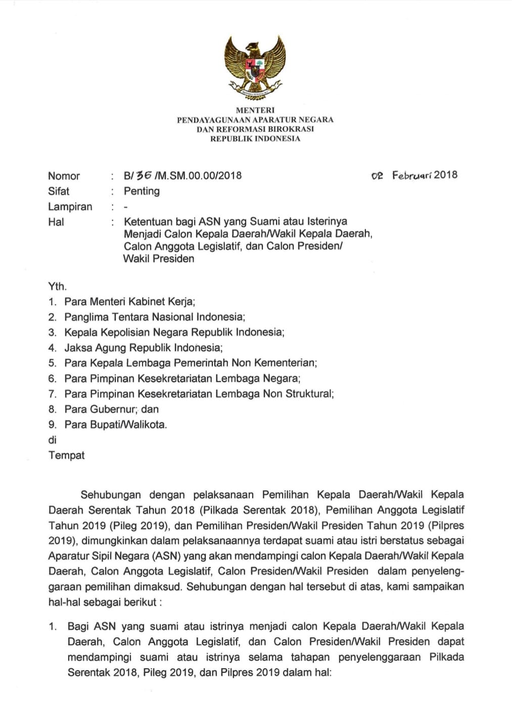 Peraturan terkait pemilu untuk ASN (PNS/PPPK)