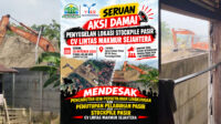 Aksi Damai Tolak Stockpile Pasir CV Lintas Makmur Sejahtera Warga Penyengat Olak Serukan Aksi Damai